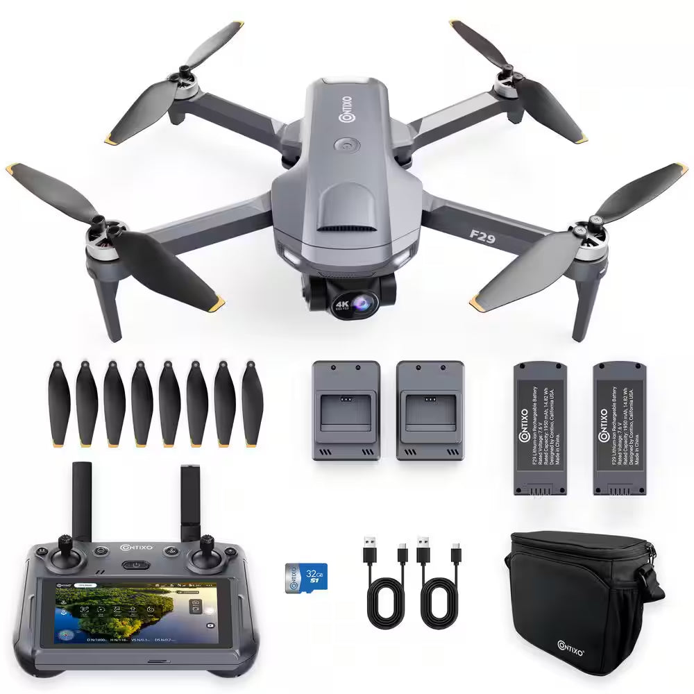 Altura Max 4K GPS Drone with 3-Axis Gimbal, 5 In. Screen Remote, 3KM Range, 23-Min Flight, No FAA Needed