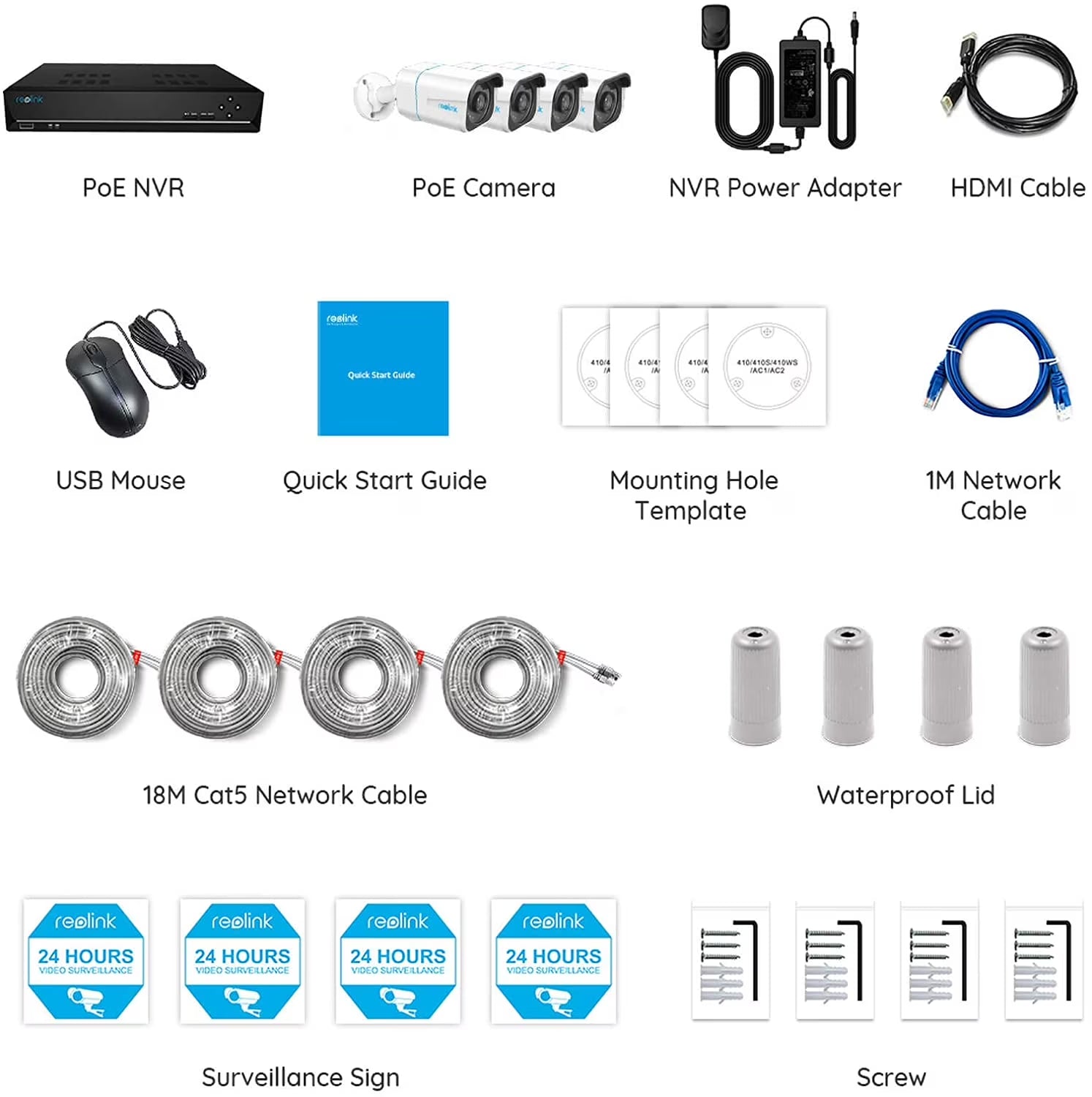 Waterproof 4K Ultra HD Channels 8 Outdoor Security Camera with Person Detection and 24/7 Recording